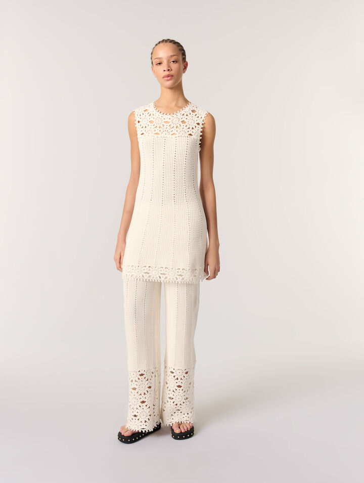 Robe courte en crochet