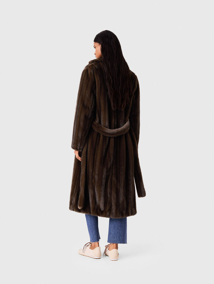 Long faux fur coat