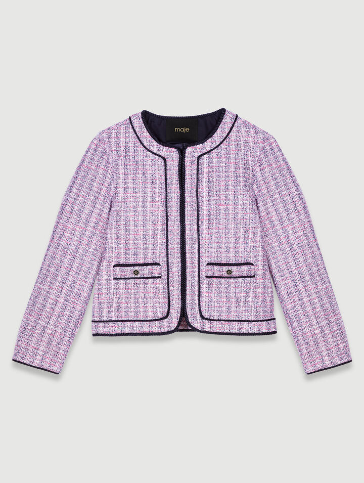 Veste courte en tweed