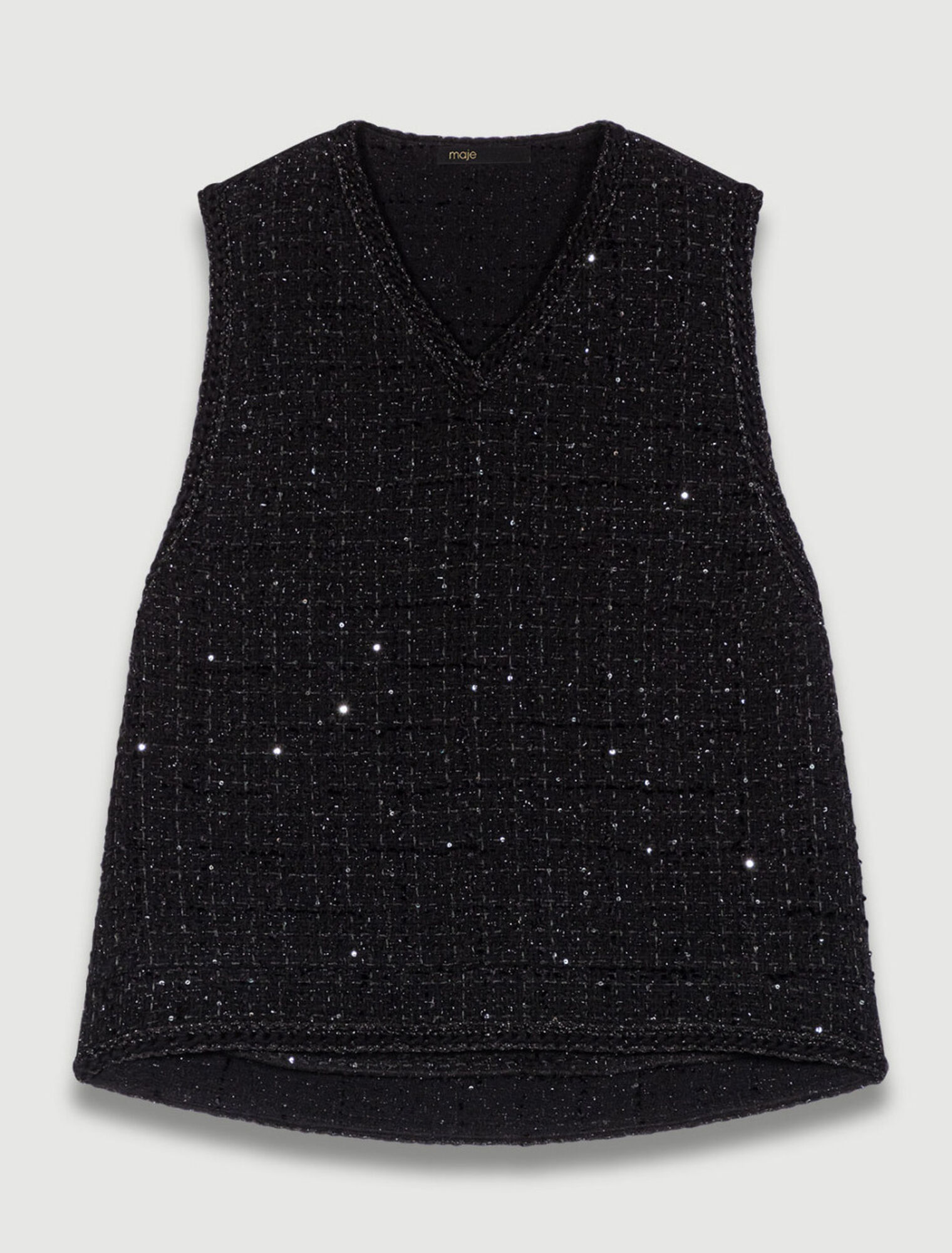 Metallic sleeveless top