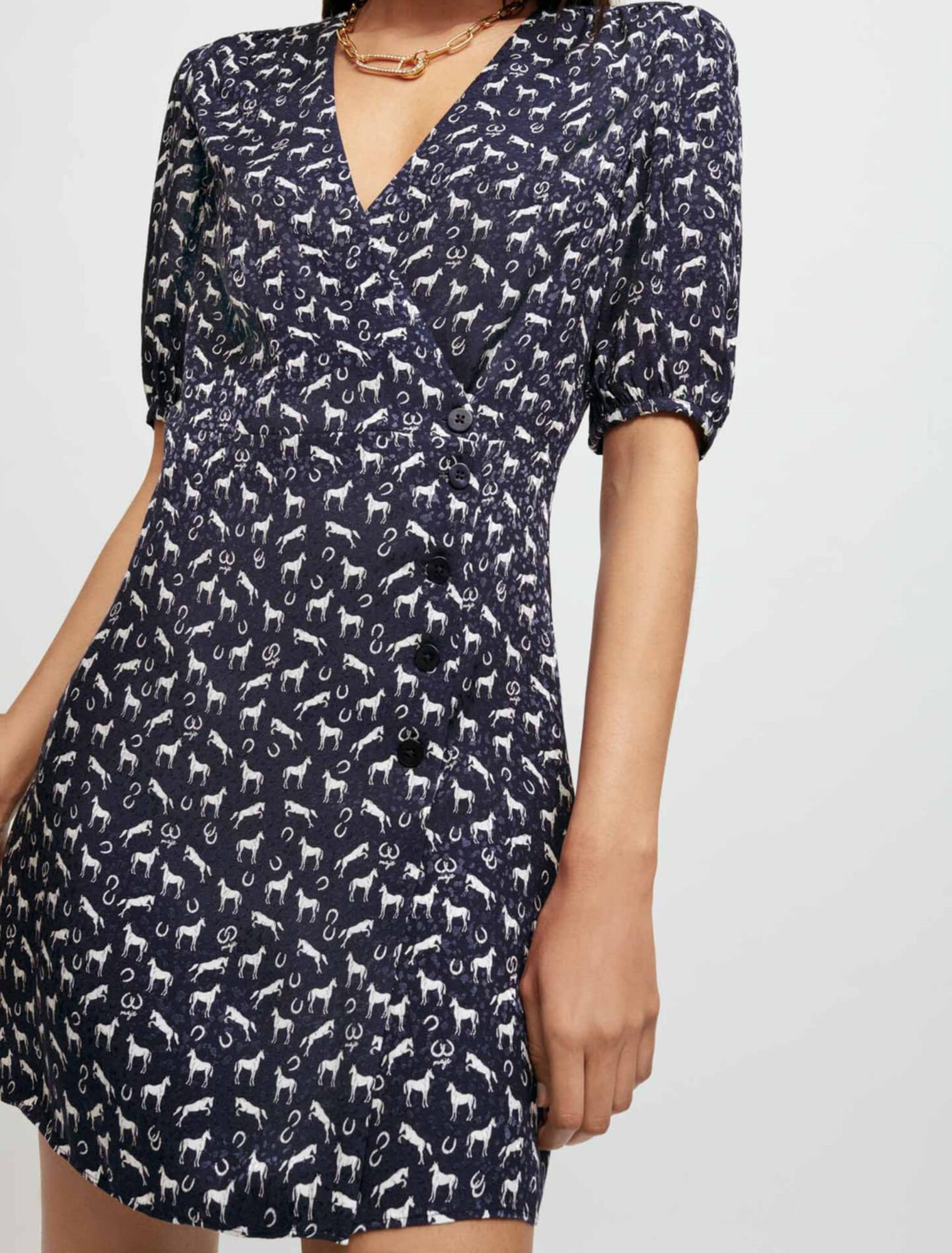 Robe en Jacquard imprimé chevaux