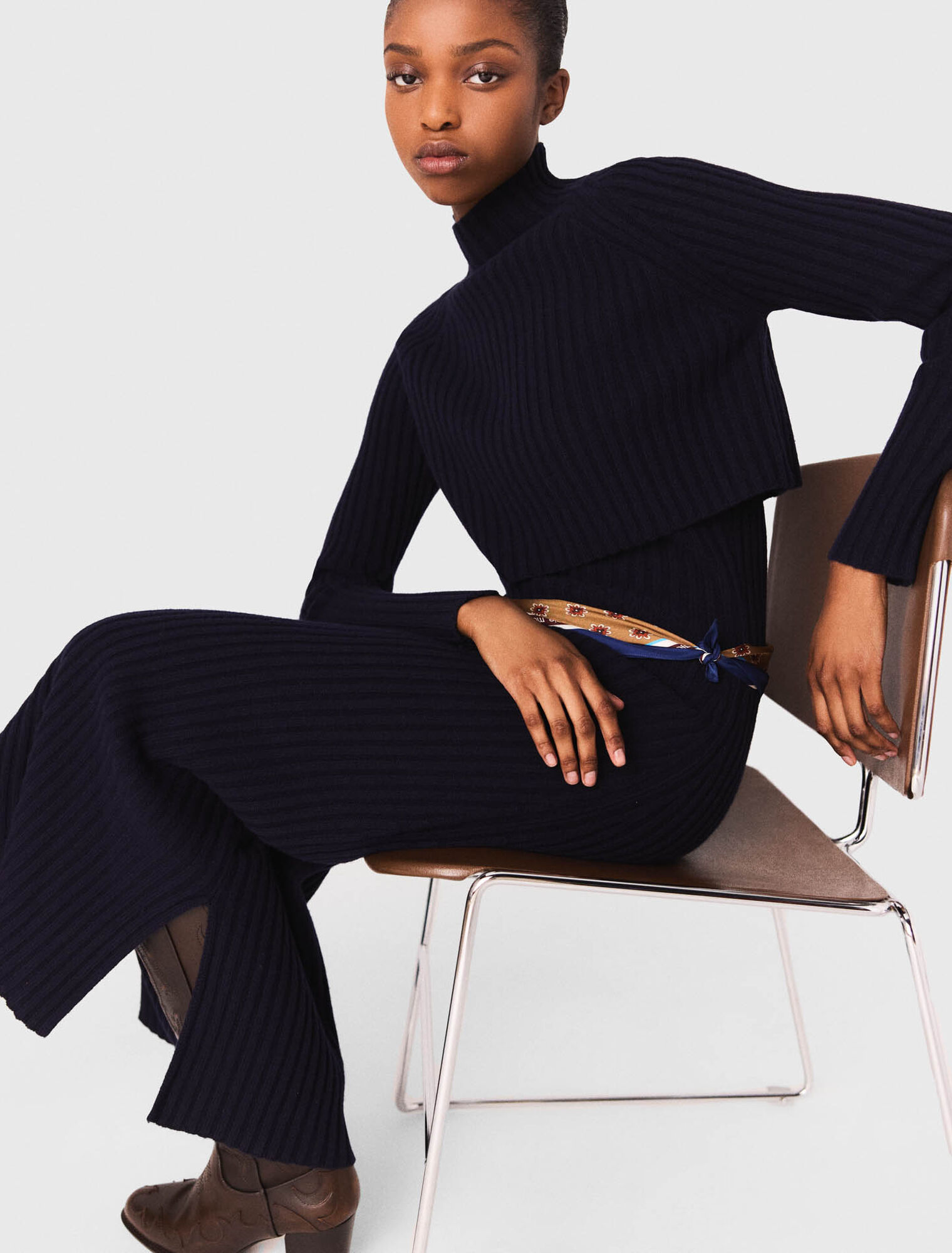 Robe en maille avec pull amovible