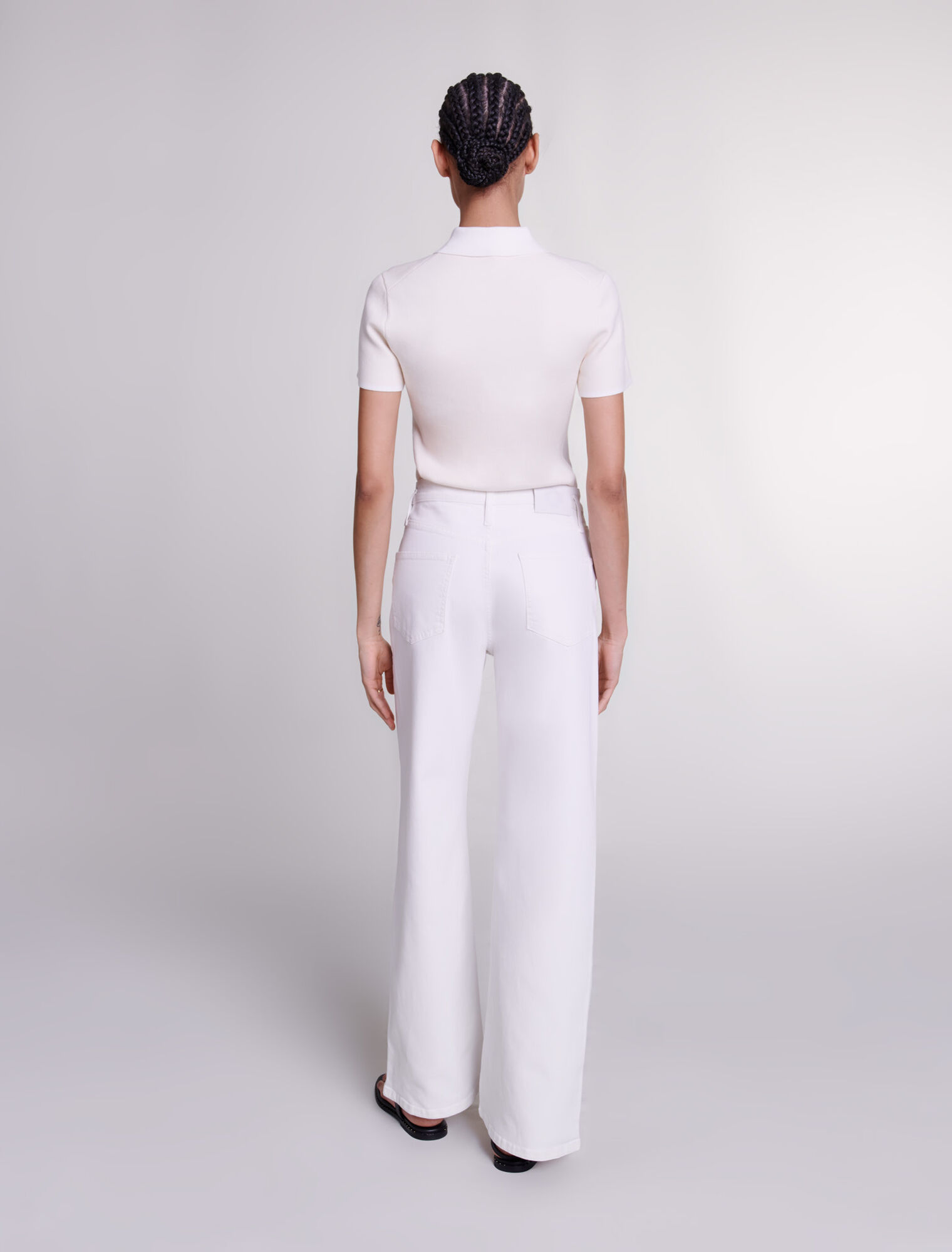 Top en maille à col polo