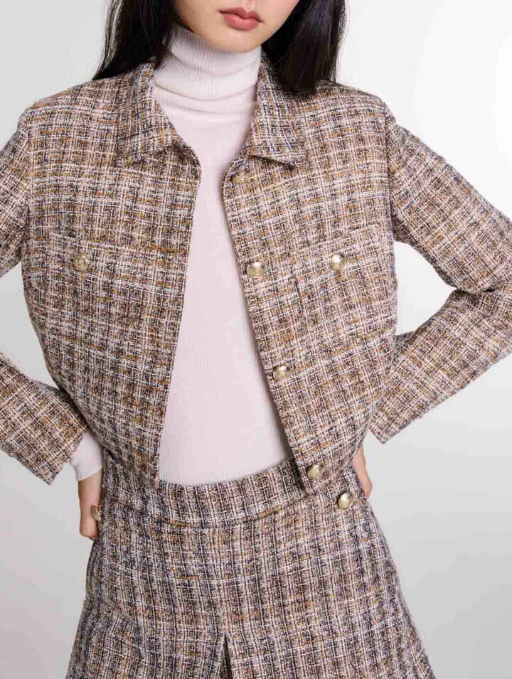Veste courte en tweed