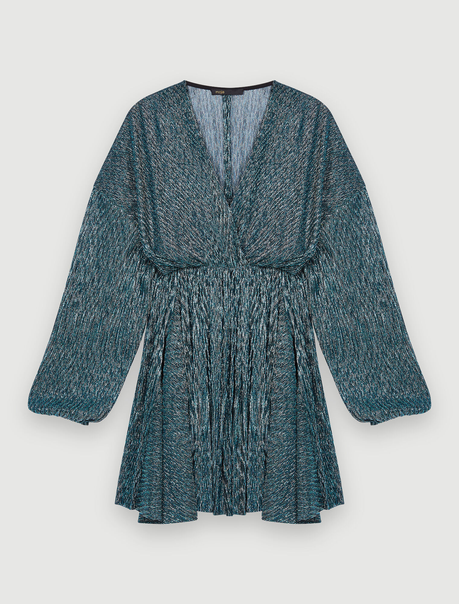 Robe entièrement plissée avec brillance