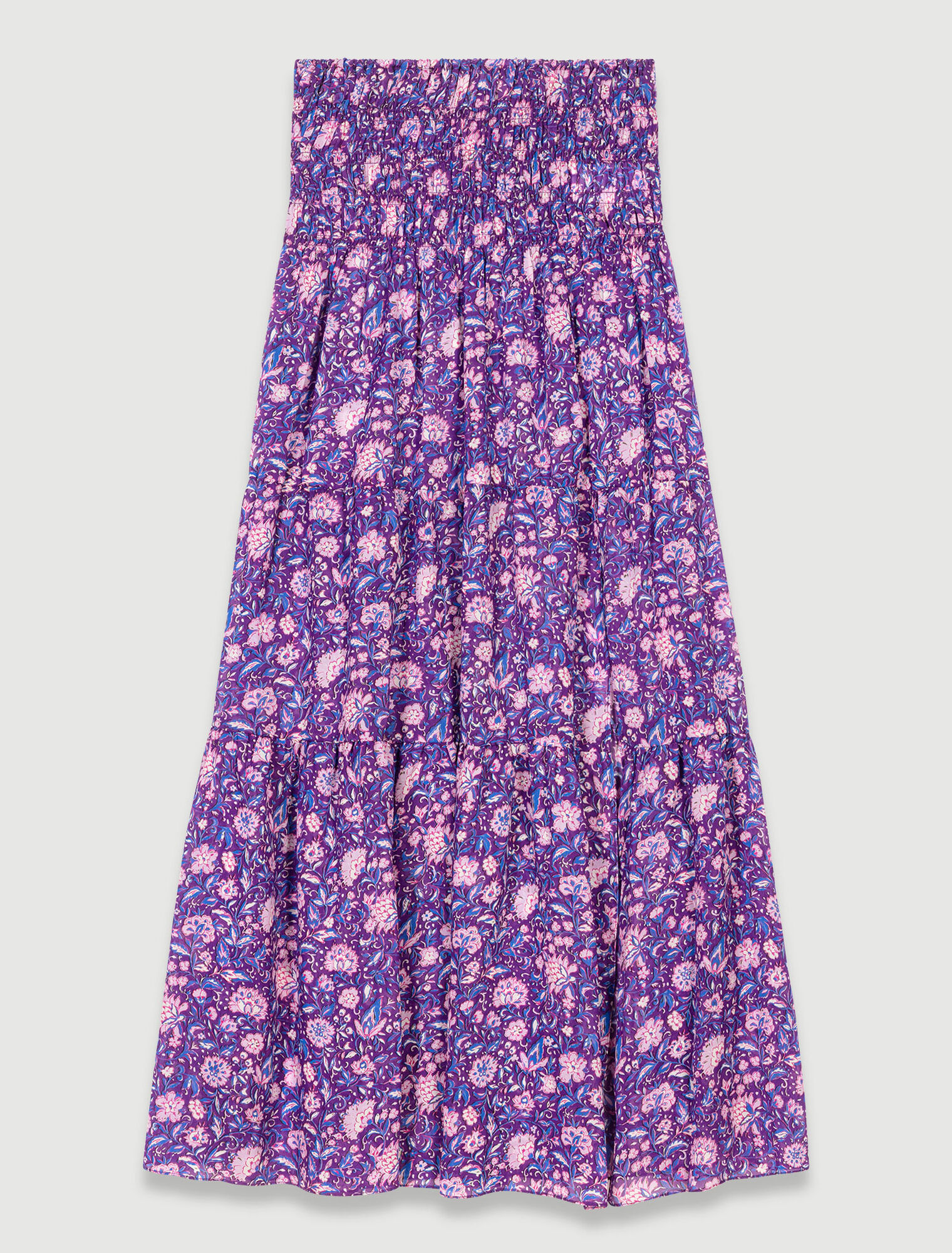 Long printed skirt