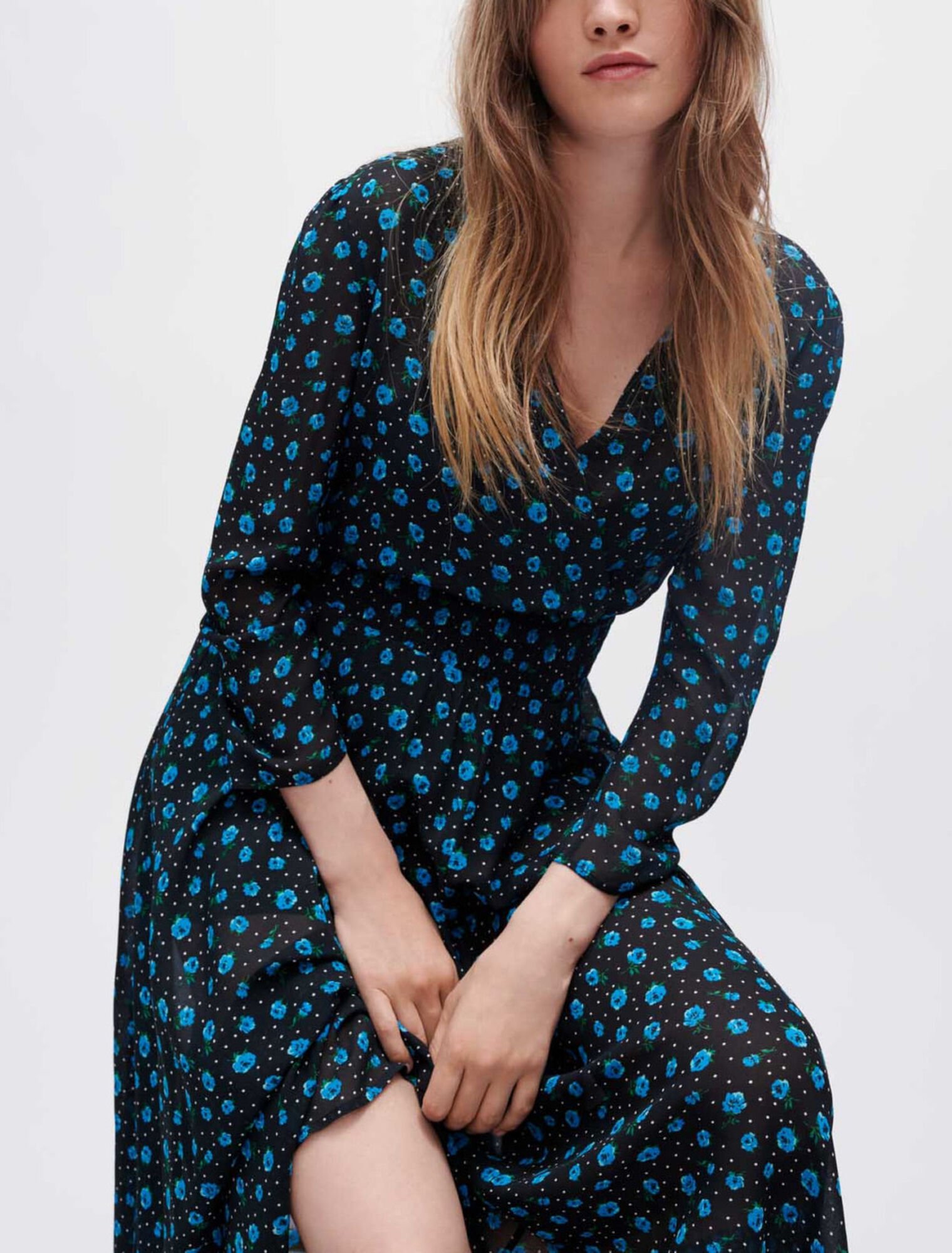 Leopard print chiffon dress