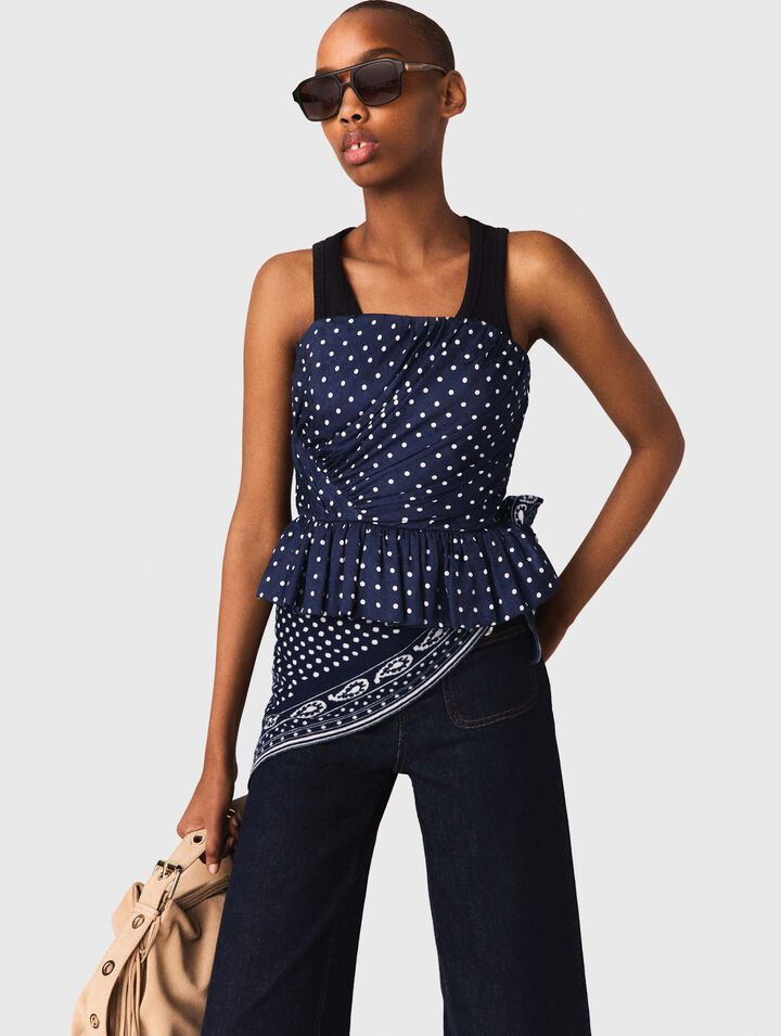 Top bustier imprim&eacute;