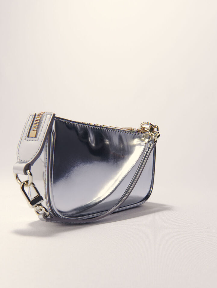 Sarah pouch en cuir miroir