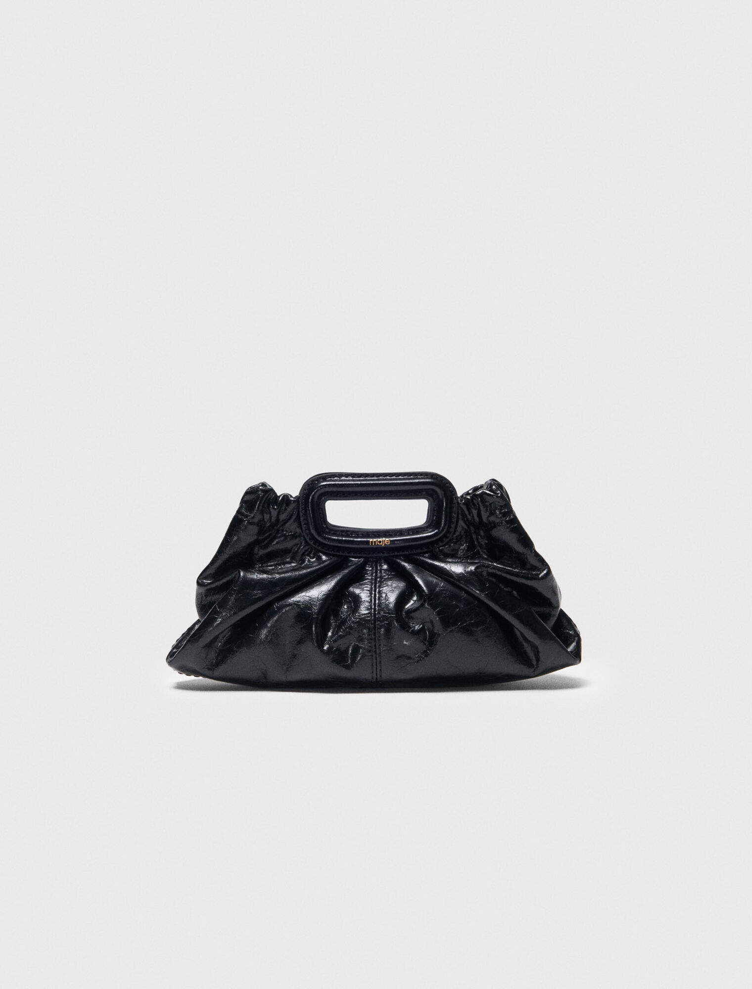 Mini clutch en cuir craquelé