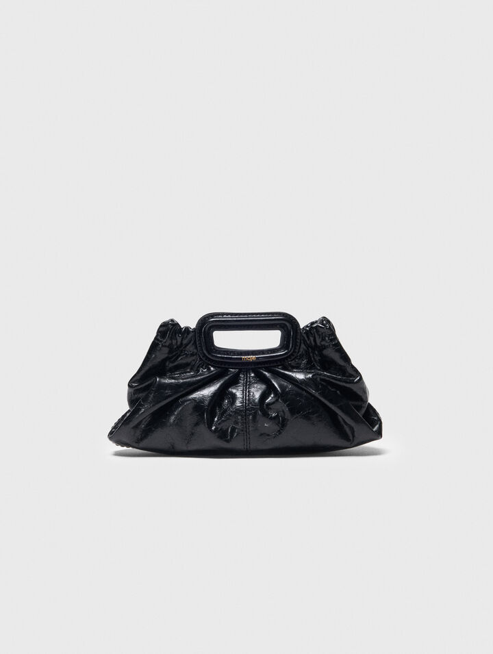 Mini clutch en cuir craquelé