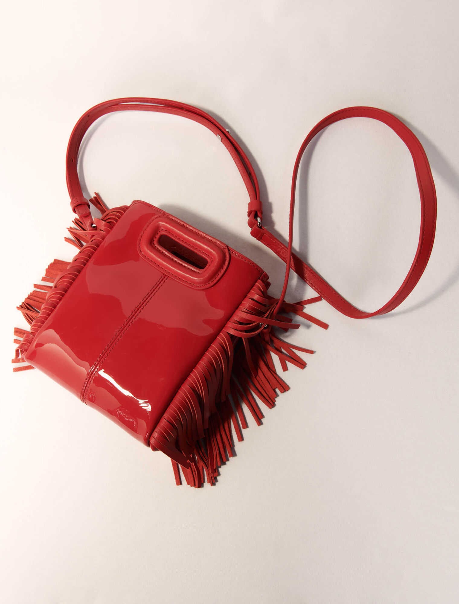 Sac M Mini en cuir verni