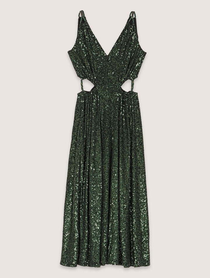 Robe longue à sequins