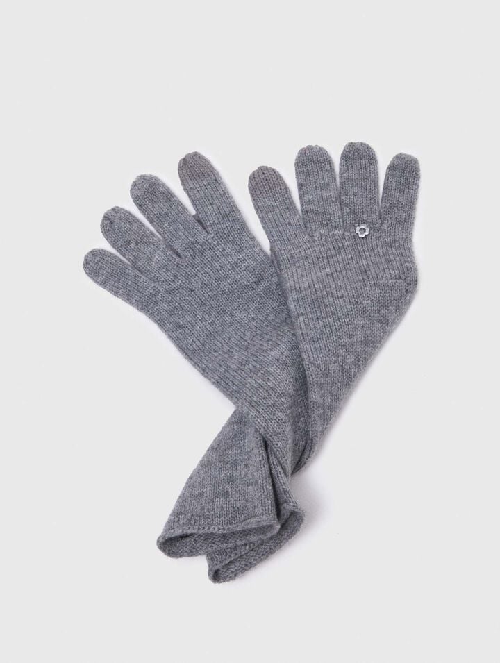 Gants longs en laine et cachemire