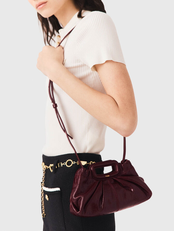 Crackled leather Milpli mini Clutch