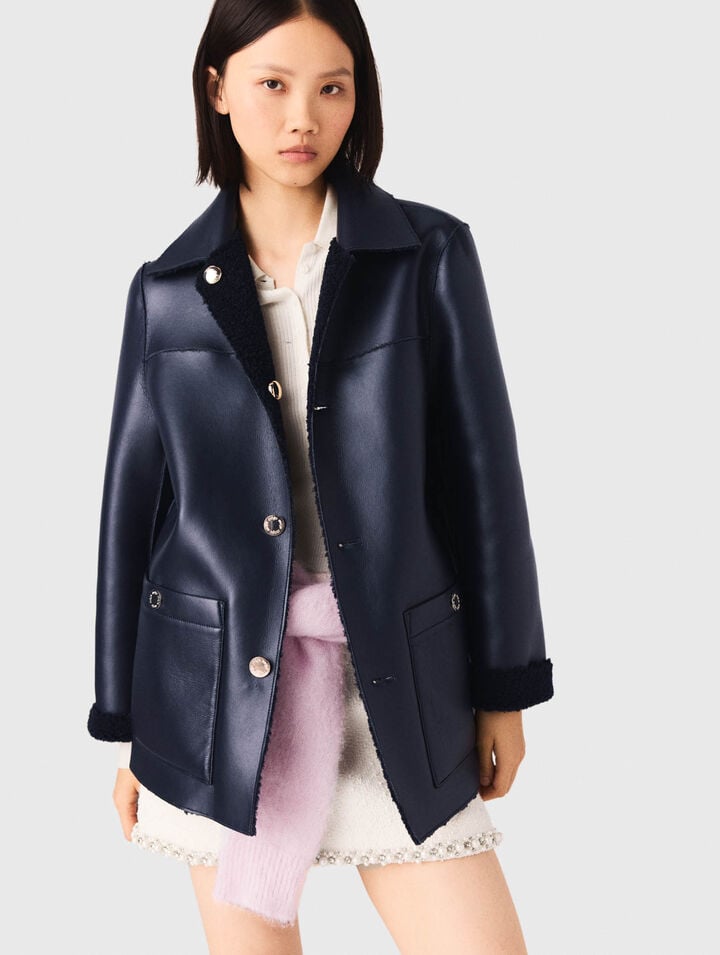 Faux shearling reversible