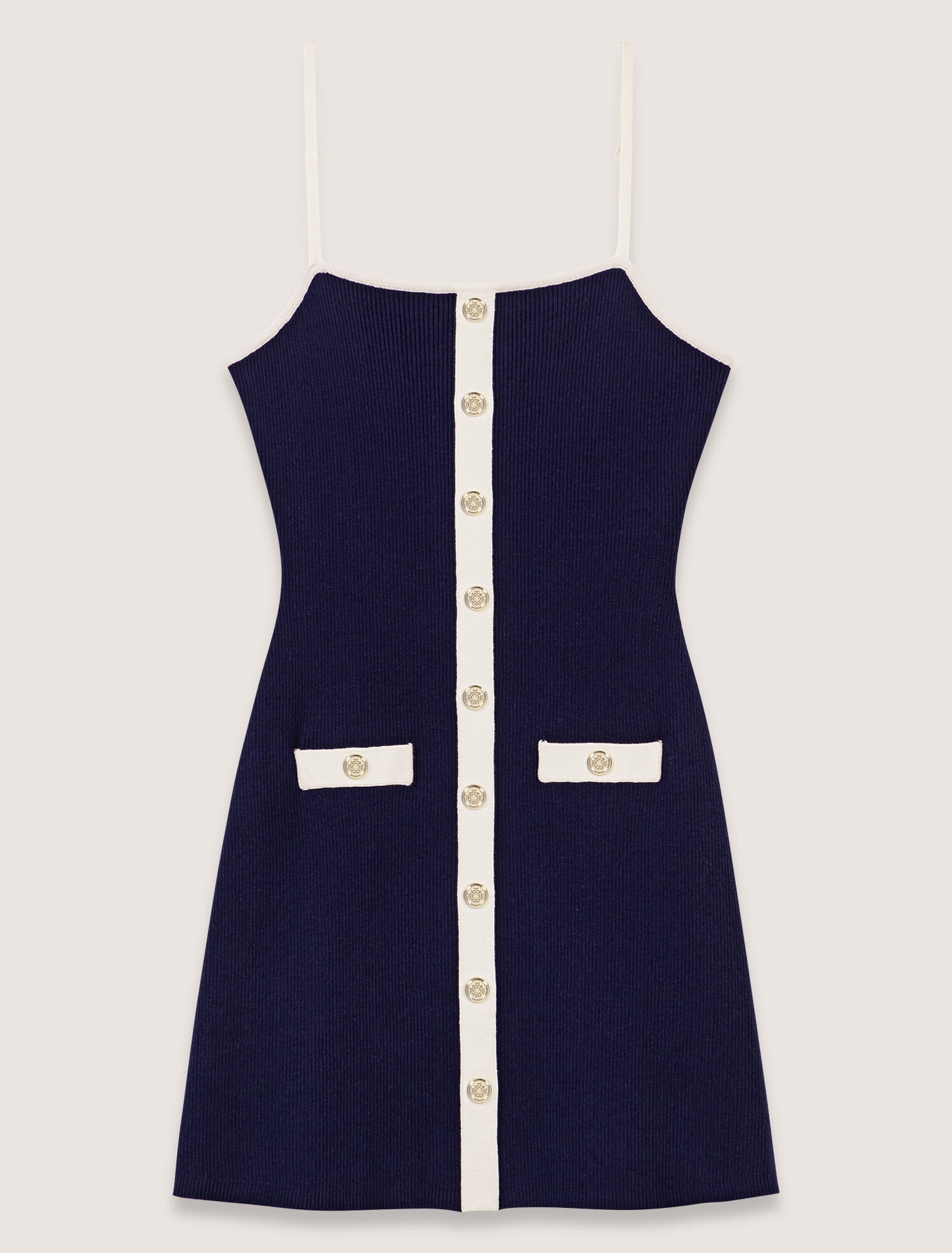 Rib knit short dress