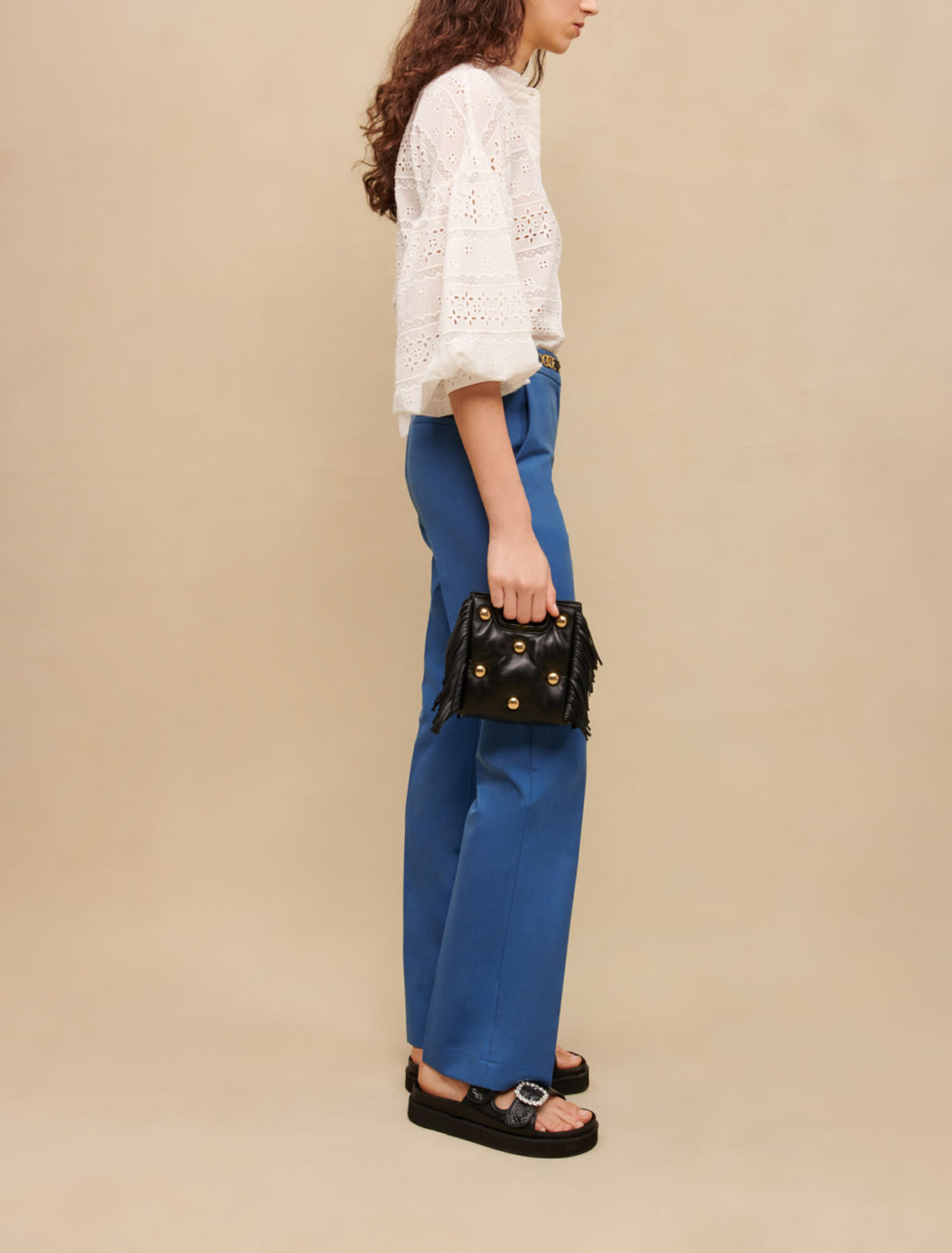 Pantalon de costume droit bleu