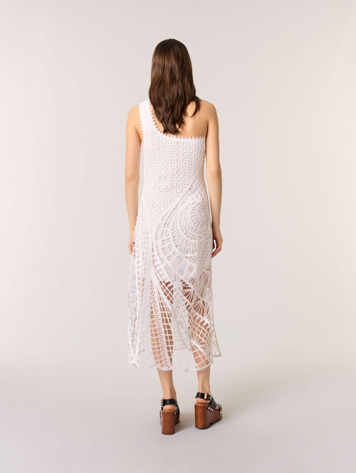 Robe longue asymétrique en crochet