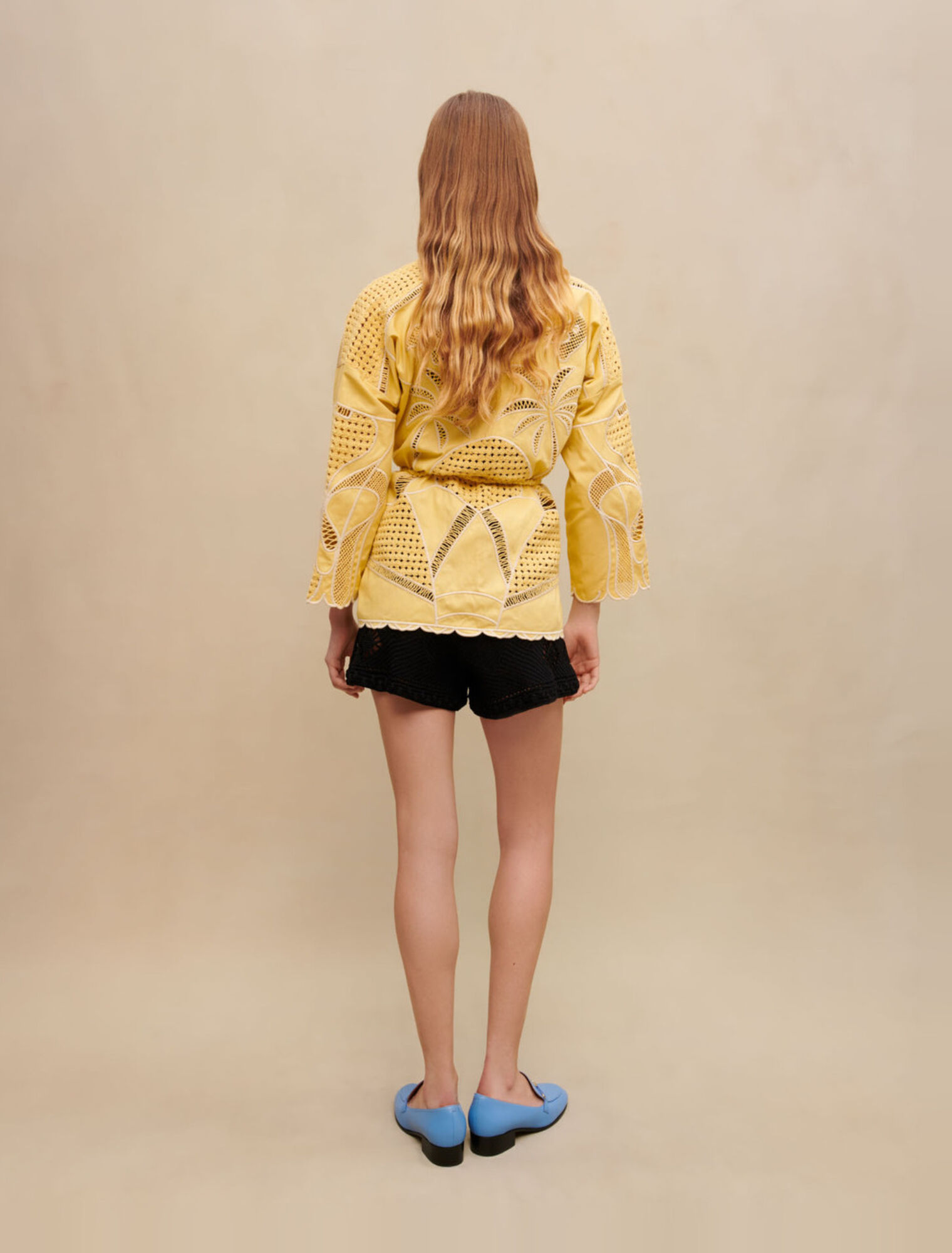 Veste kimono brodée