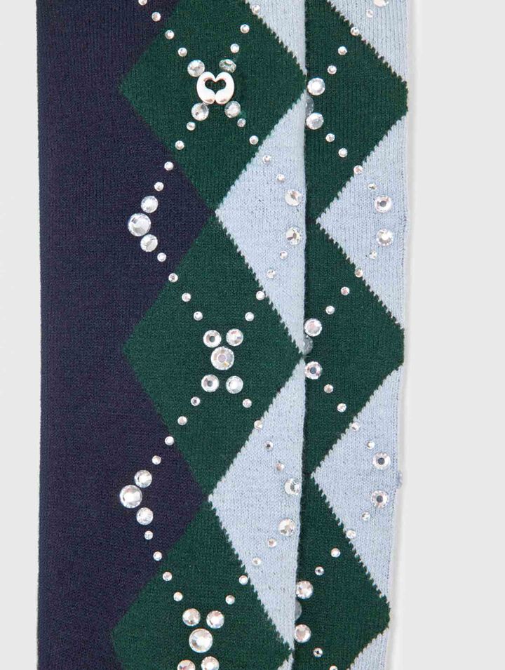 Chaussettes hautes argyle en laine