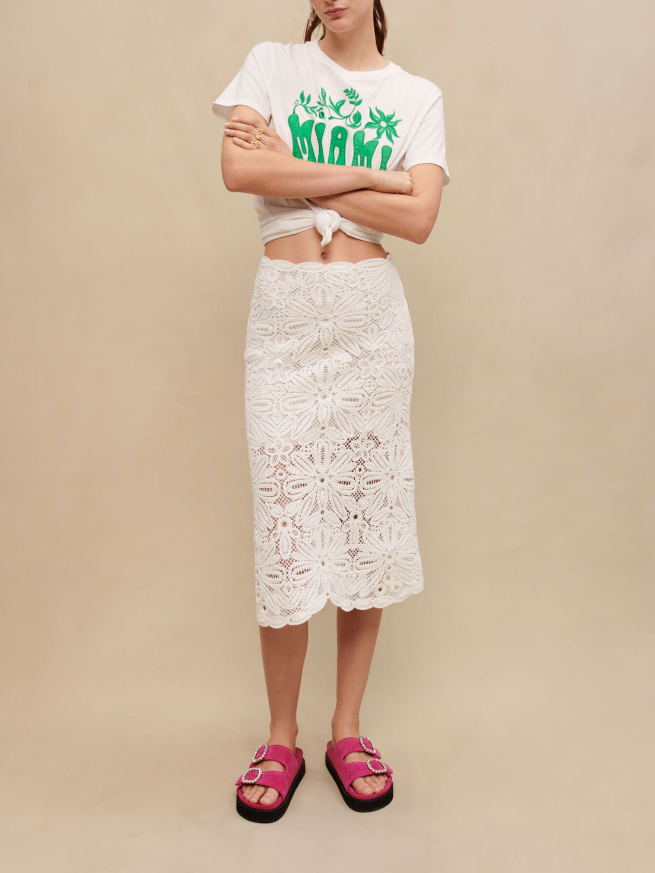 Jupe midi maje shop