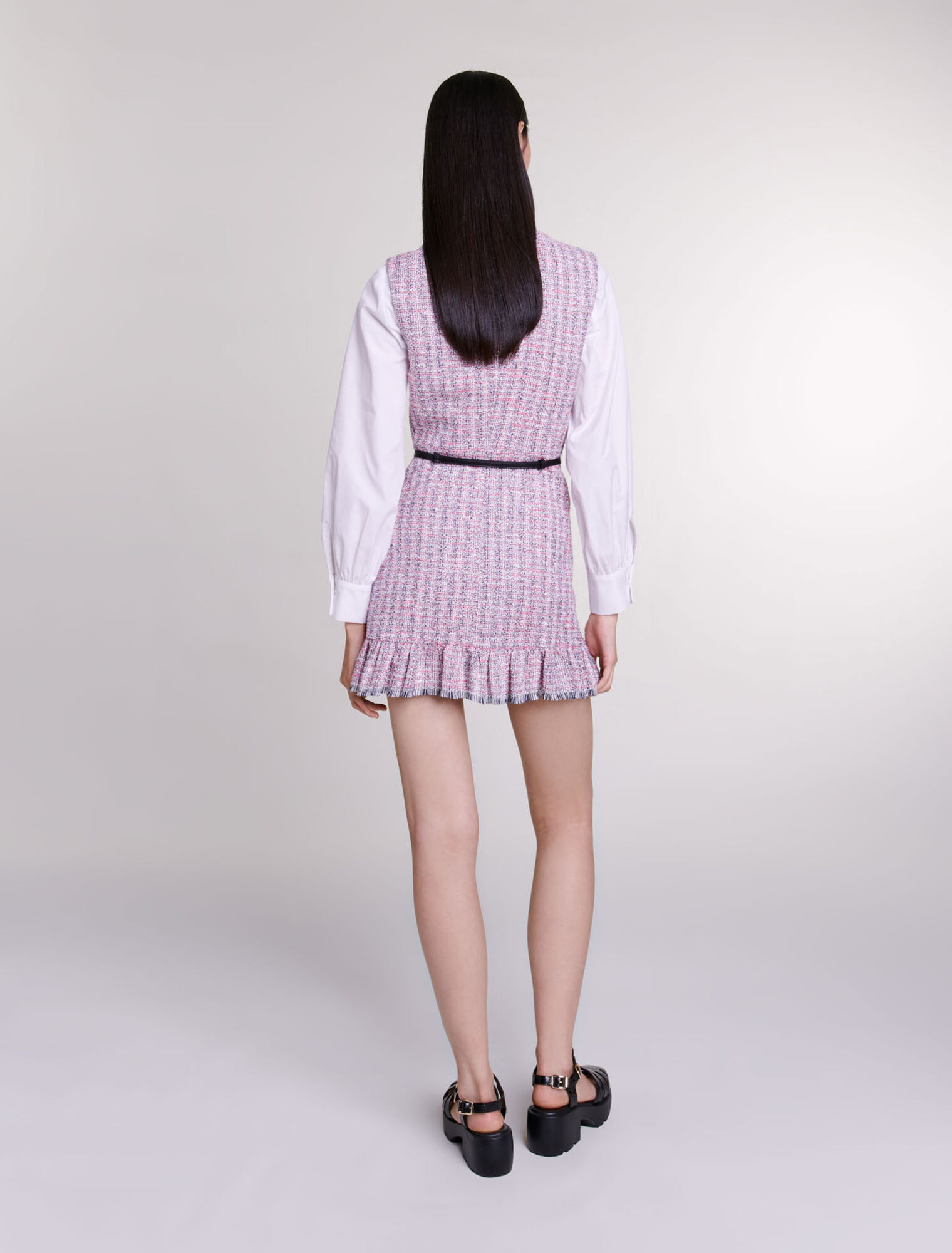 Tweed 2-in-1 short dress