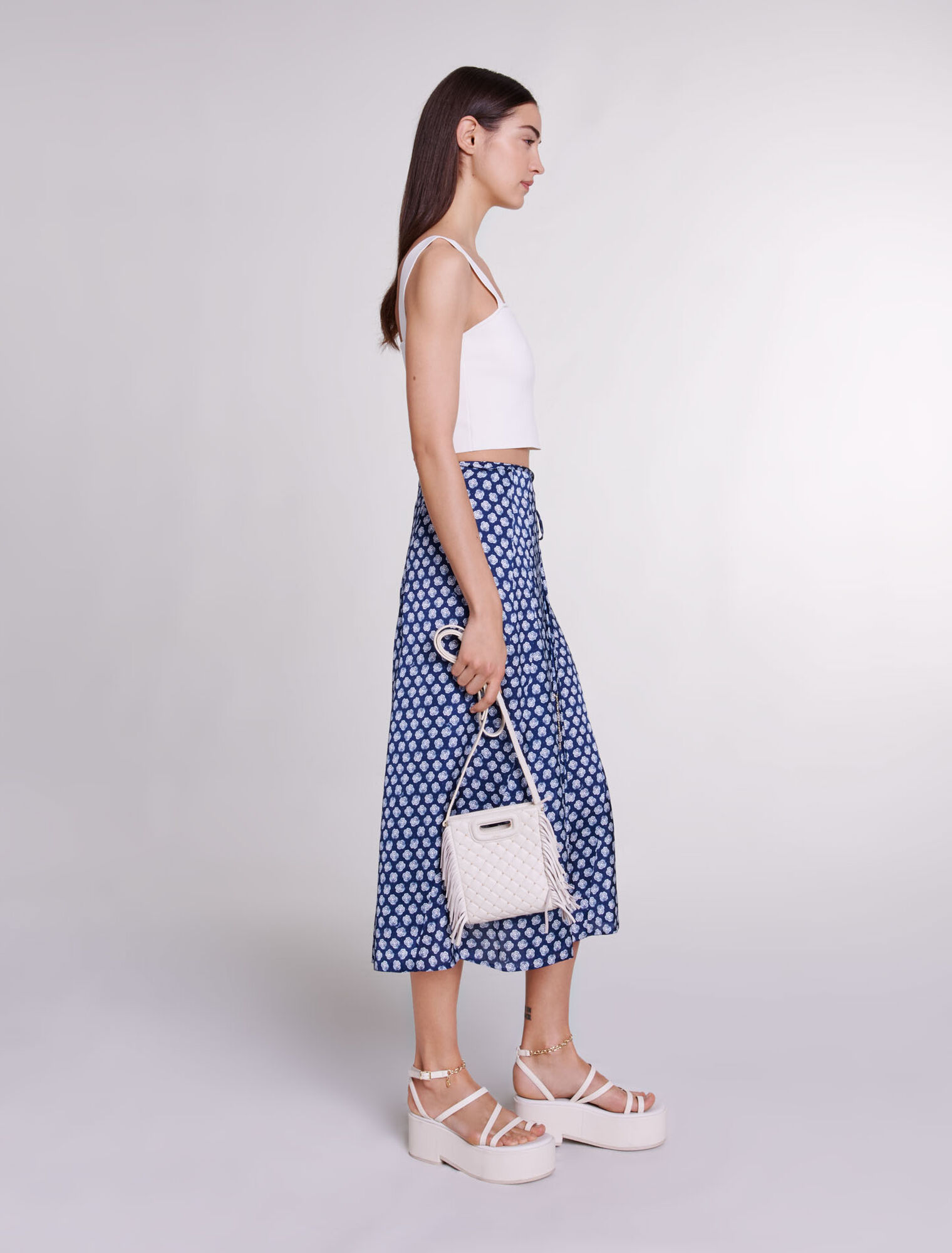 Sac M mini en cuir matelassé à studs