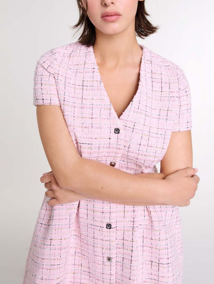 Tweed babydoll dress