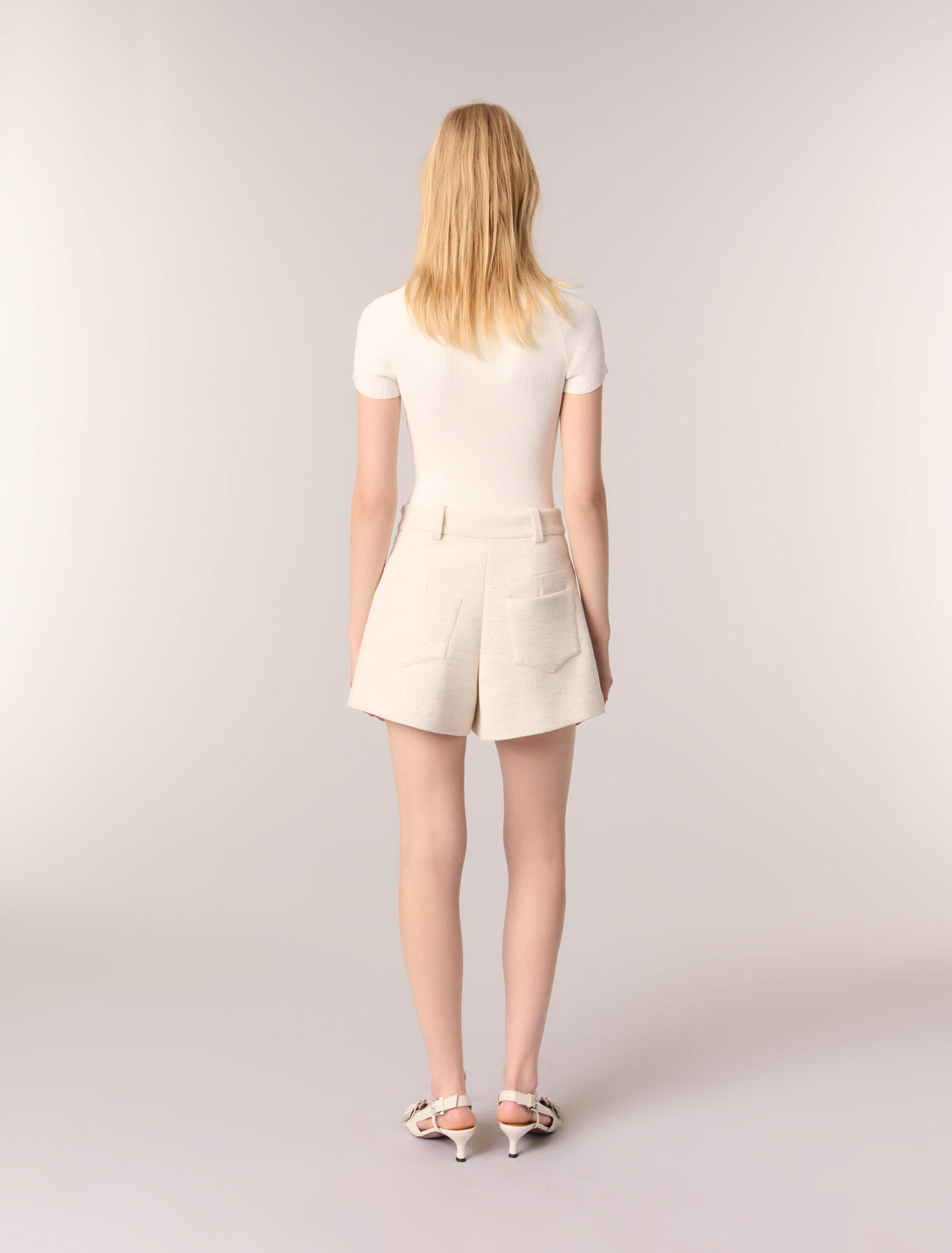 Short en tweed et lurex
