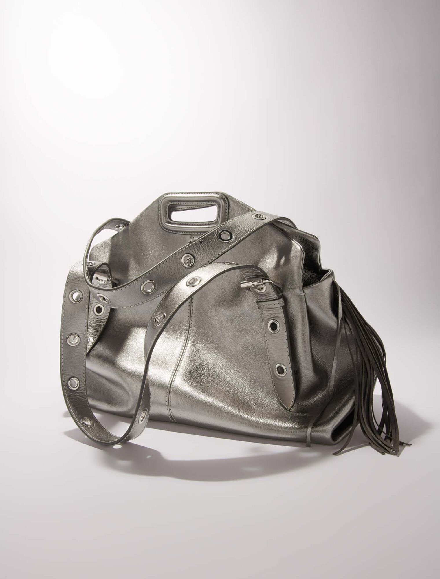 Metallic leather Miss M XL bag