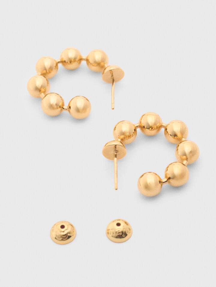 Sphere hoop earrings