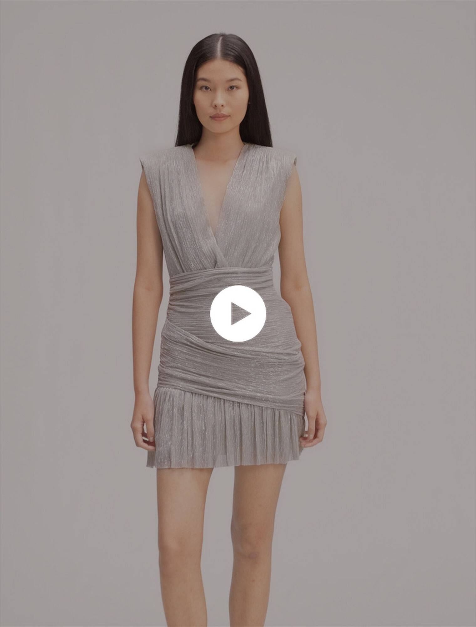 Robe courte métallisée