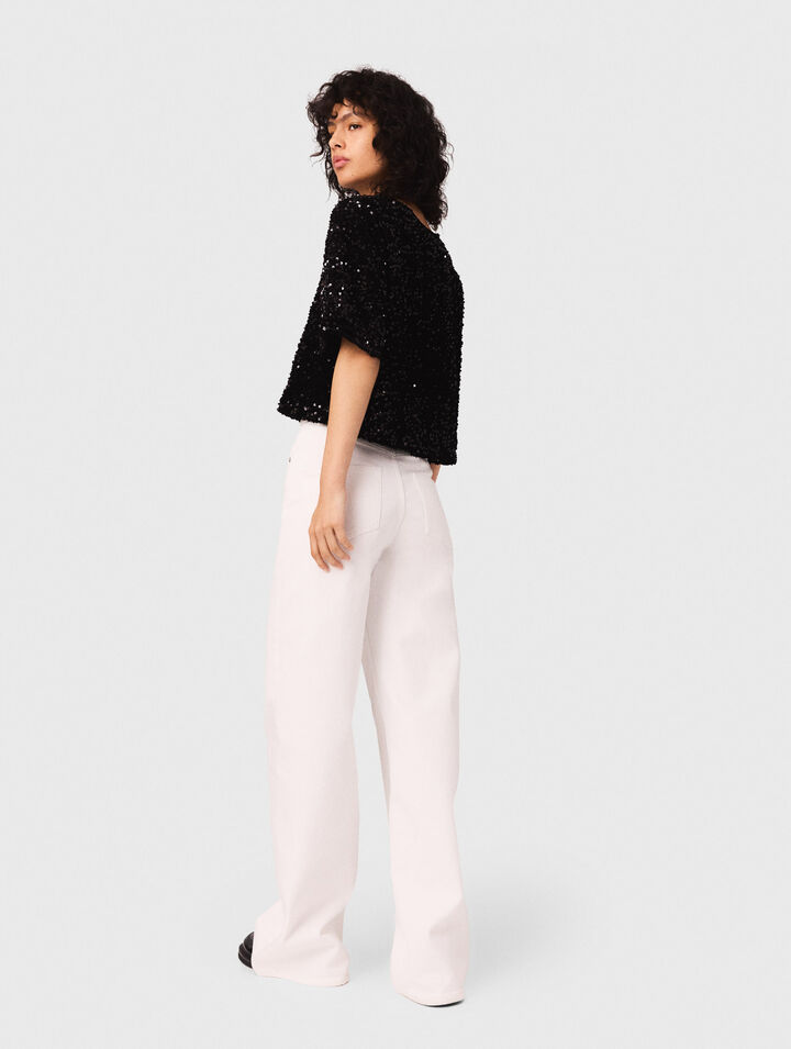 Top en velours et sequins
