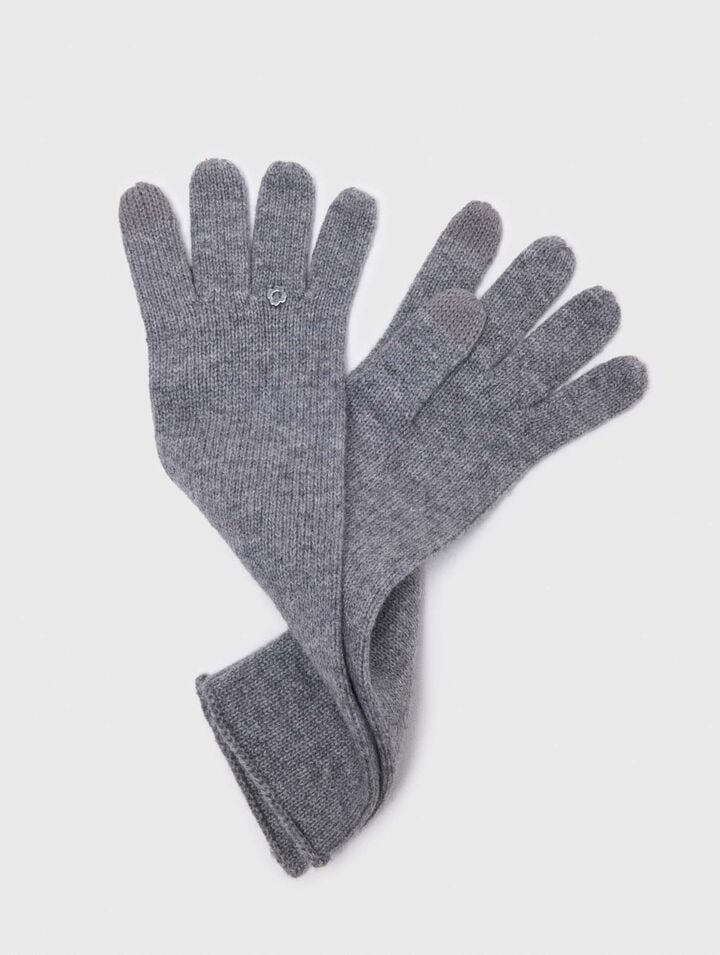 Gants longs en laine et cachemire