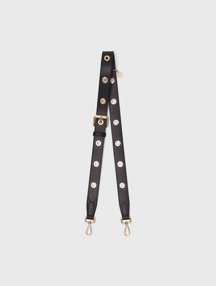 Bandoulière en cuir à œillets