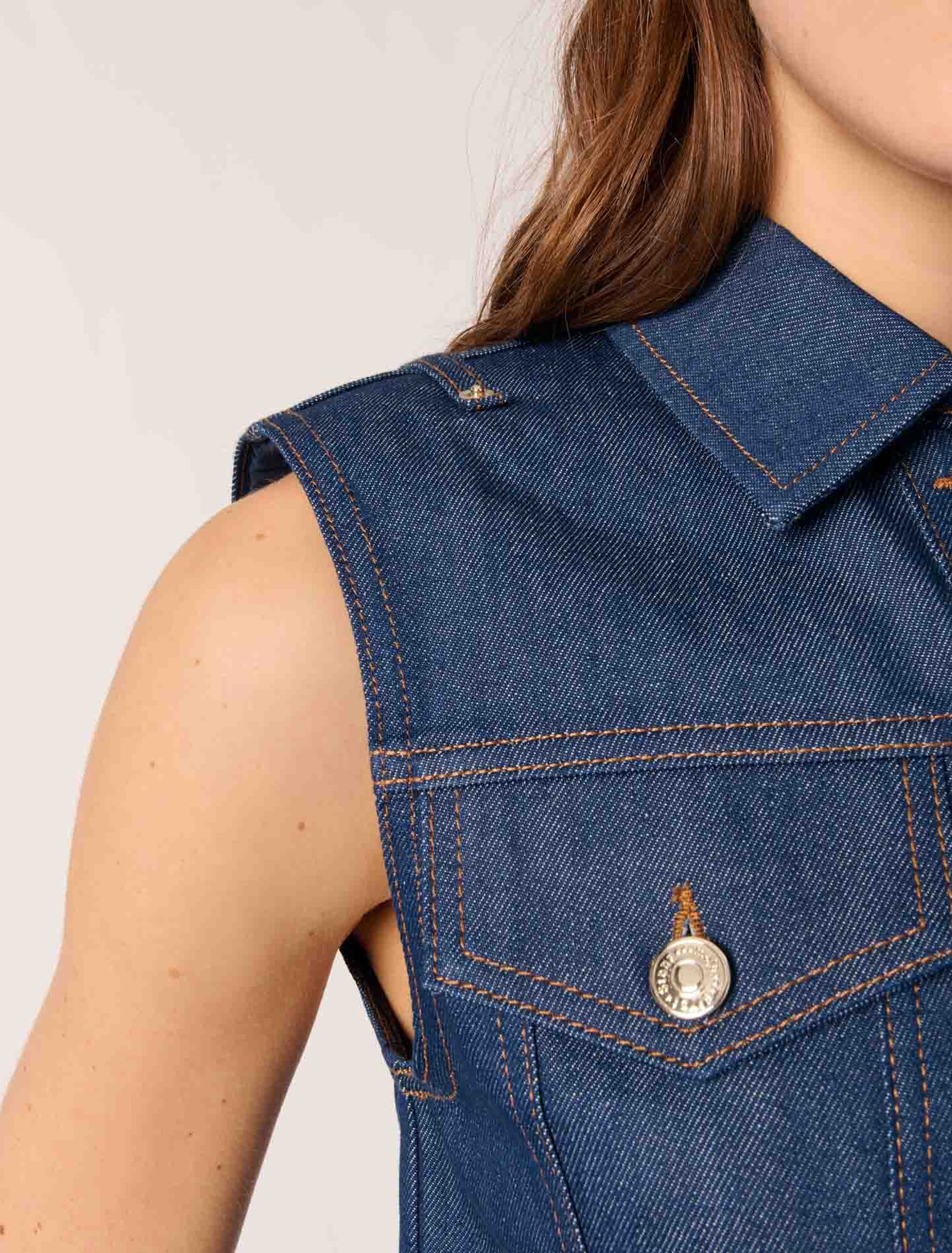 Veston court en denim