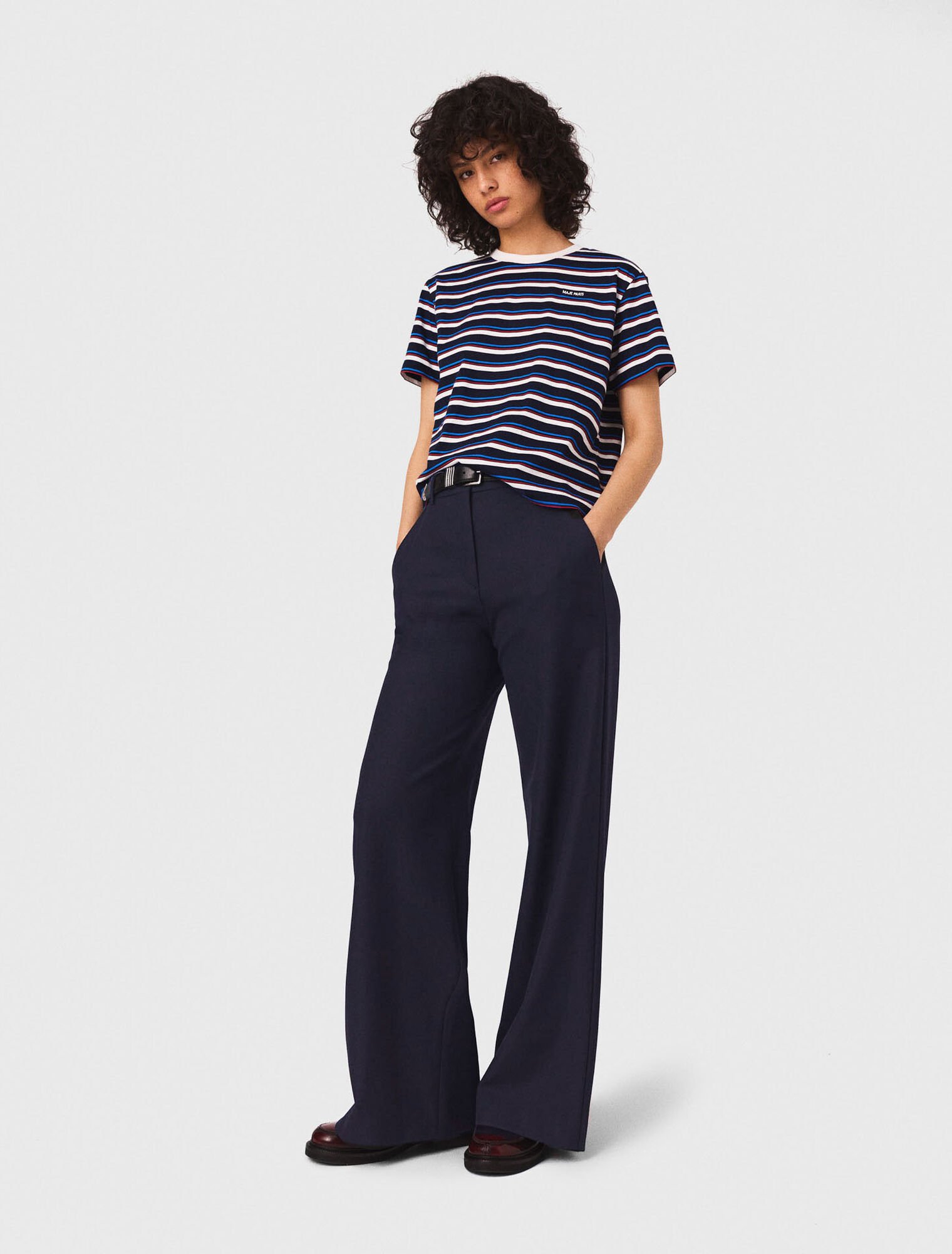 Pantalon de tailleur avec pli