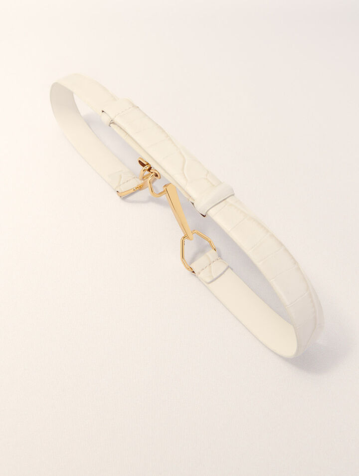 Ceinture en cuir et boucle mors