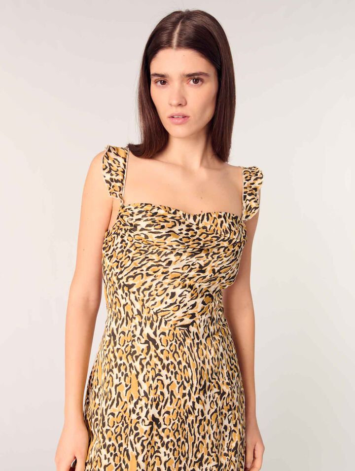 Robe courte imprimé leopard