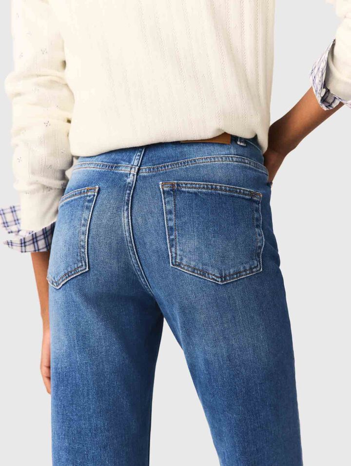 Jean denim &agrave; poches