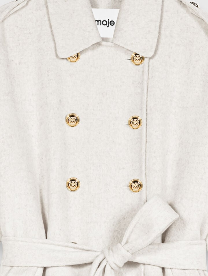 Double-faced mid-length coat