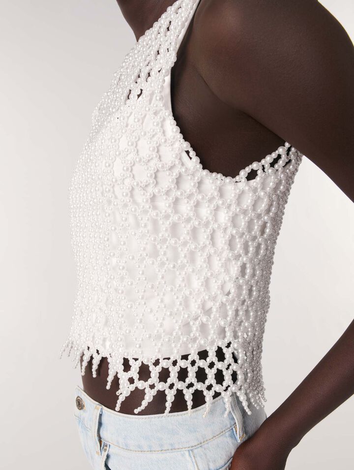 Top en perles