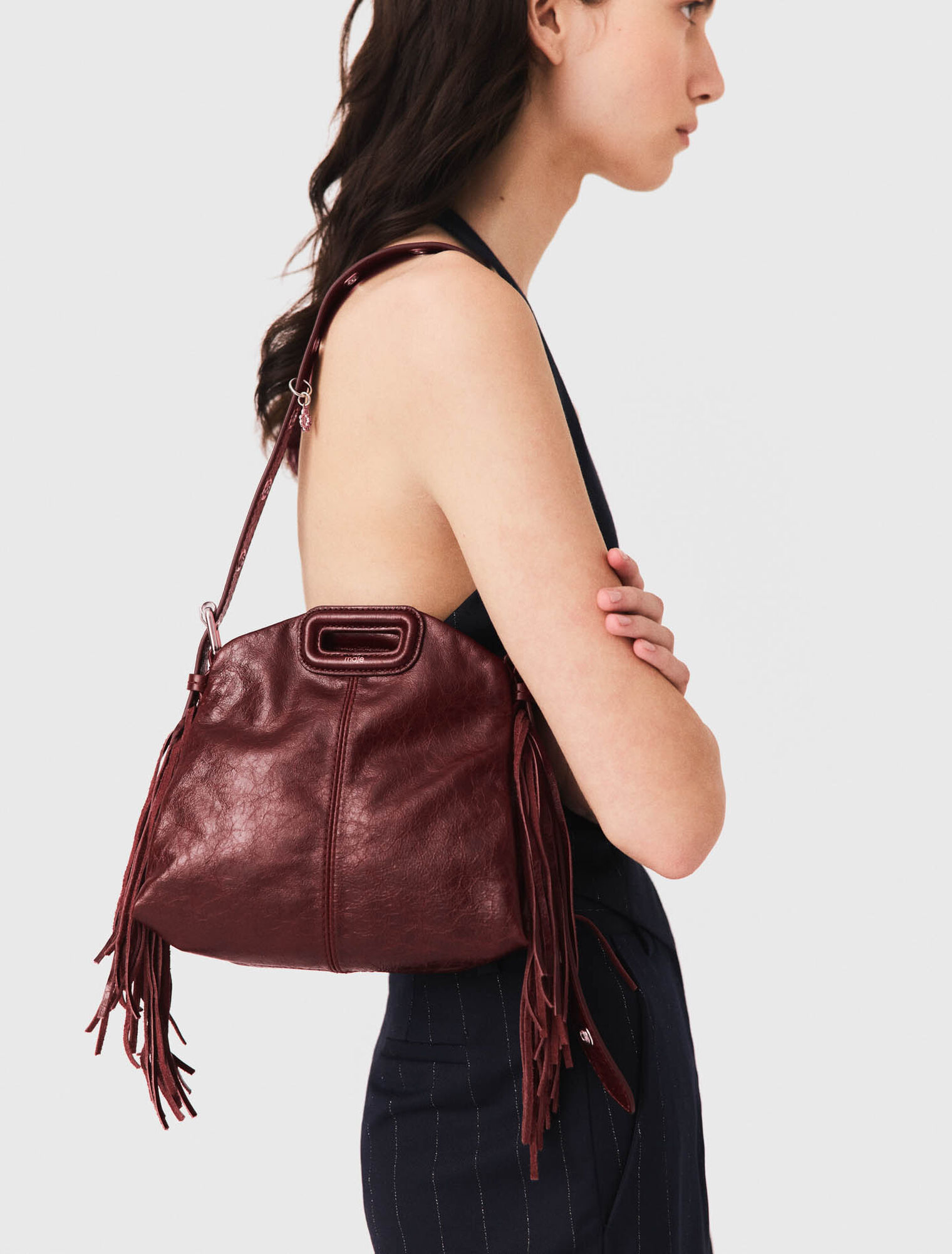 Sac Miss M mini en cuir craquel&eacute;