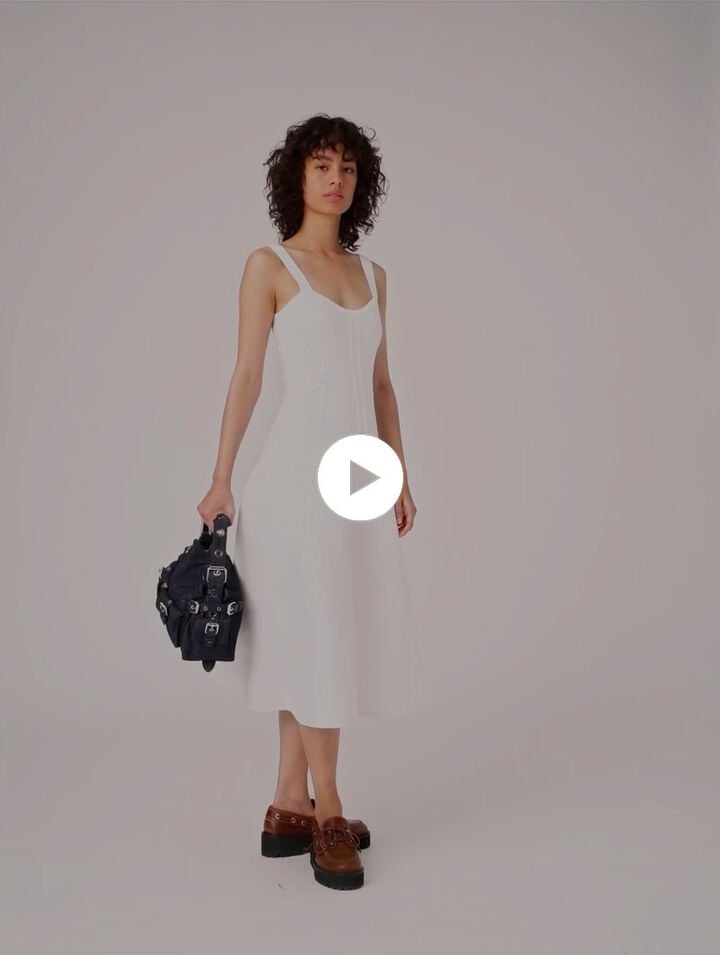 Robe patineuse longue en maille