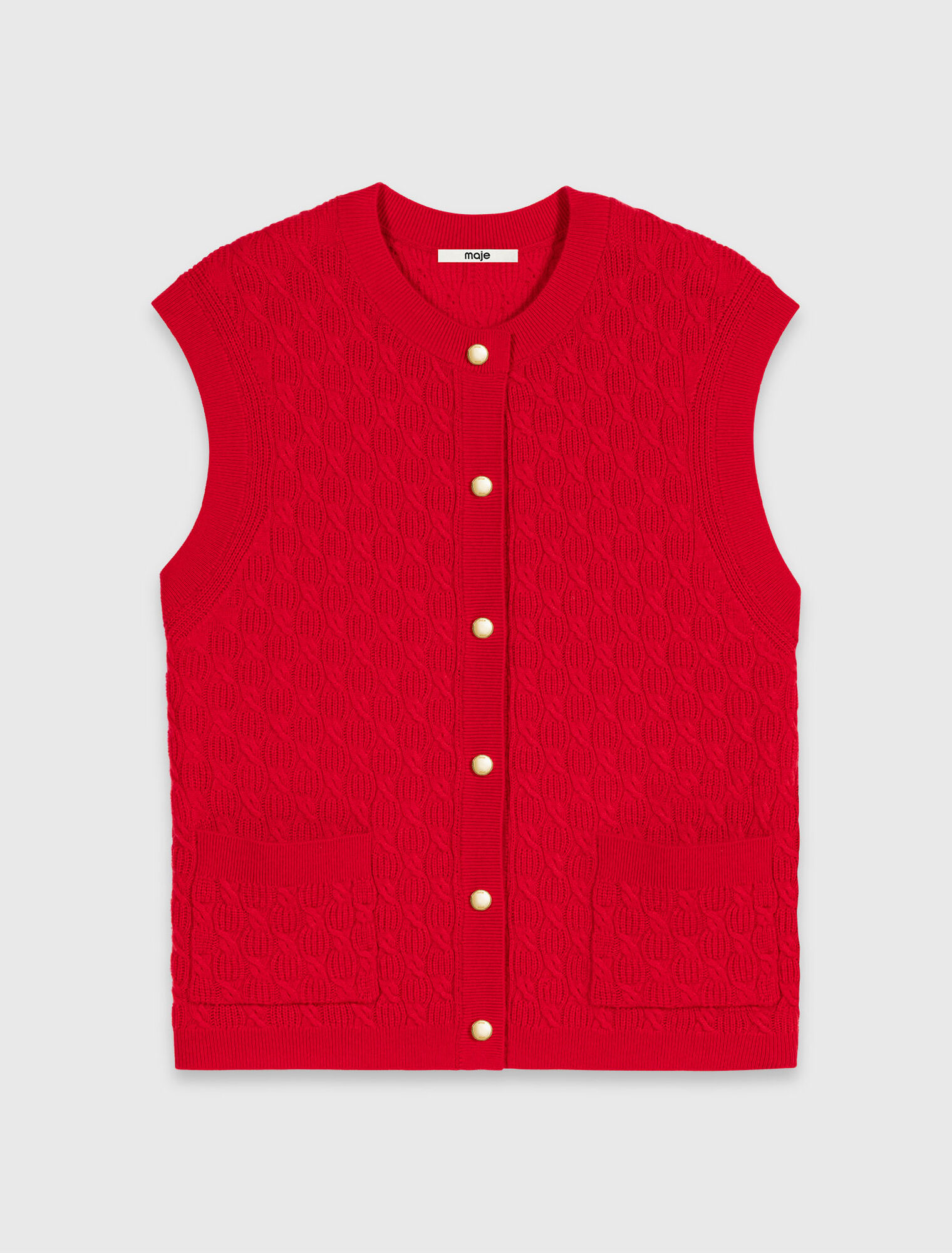 Top sans manches en maille