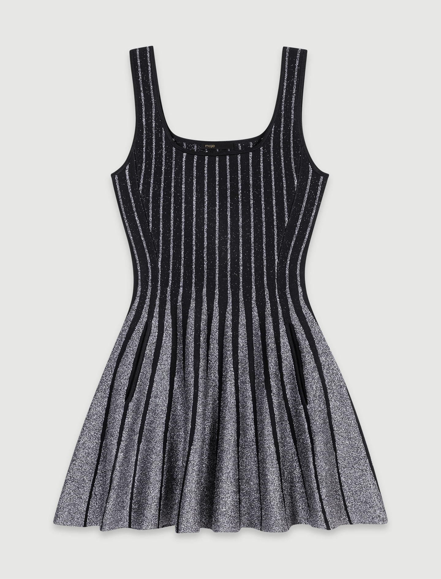 Maje black and white dress clearance