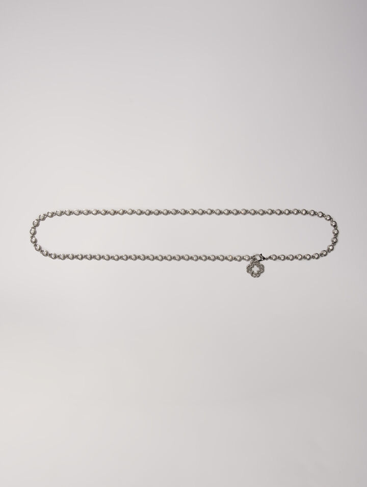 Chain and rhinestone belt