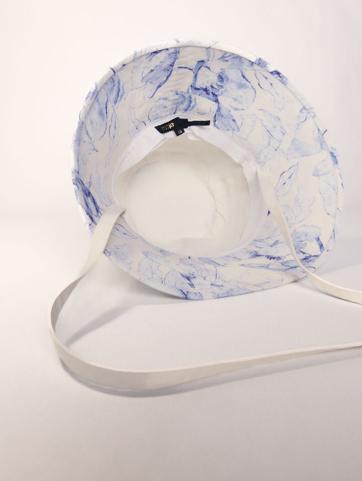Watercolour themed long bucket hat