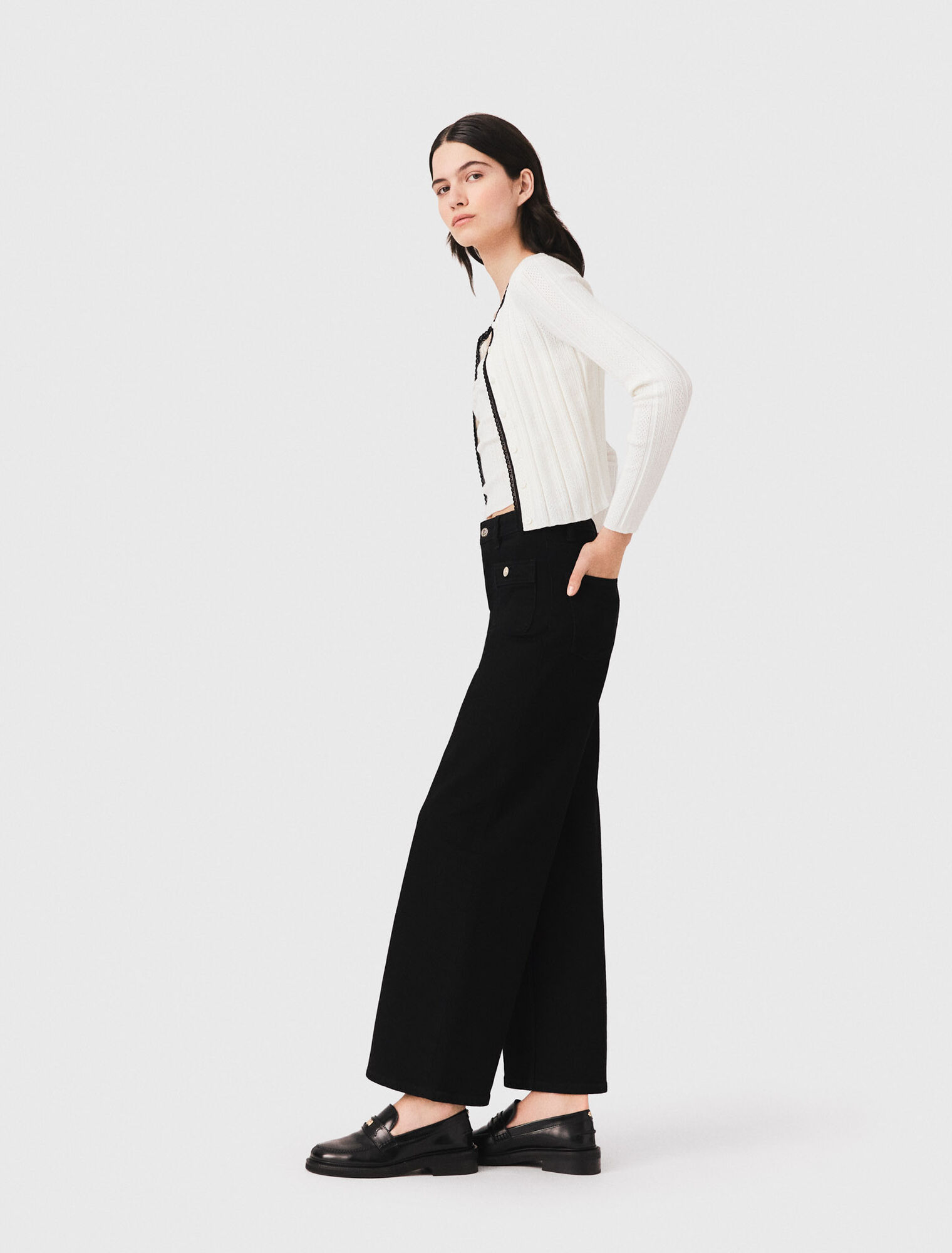 Twinset en maille pointelle